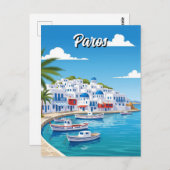 Paros Griekenland Eiland Reizen Briefkaart (Voorkant / Achterkant)