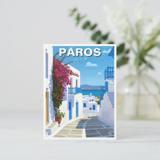 Paros Griekenland Eiland Reizen Briefkaart (Staand voorkant)