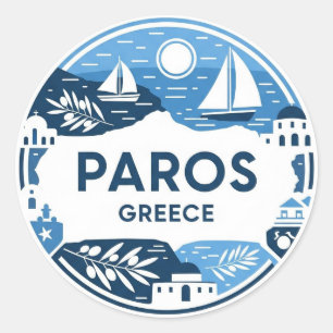 Paros Griekenland Eiland Reizen Ronde Sticker