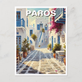 Paros Griekenland Eilanden Reis Waterverf Briefkaart