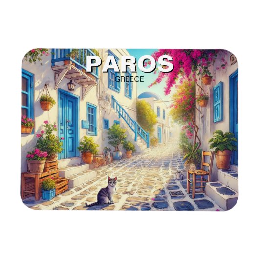 Paros Griekenland Eilanden Reiskat Magneet (Horizontaal)