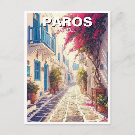 Paros Griekenland Eilanden Reizen Briefkaart (Voorkant)