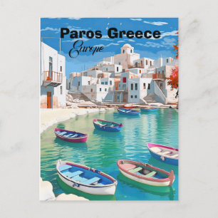 Paros Griekenland Reisansichtkaart Kunst, Paros Re Briefkaart