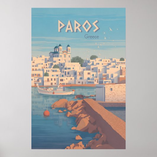 Paros Griekenland Reisposter Poster (Voorkant)