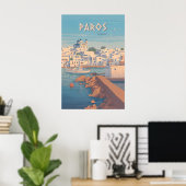 Paros Griekenland Reisposter Poster (Thuiskantoor)