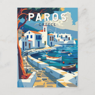 Paros Griekenland Reizen Kunst Vintage Briefkaart