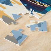 Paros Griekenland Reizen Kunst Vintage Legpuzzel (Zijkant)