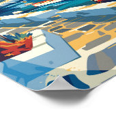 Paros Griekenland Reizen Kunst Vintage Poster (Hoek)