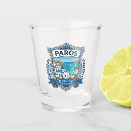 Paros Griekenland Shot Glas (Voorkant)