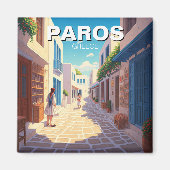 Paros, Griekenland straat Magneet (Voorkant)