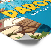 Paros Griekenland vintage reisillustratie Poster (Hoek)