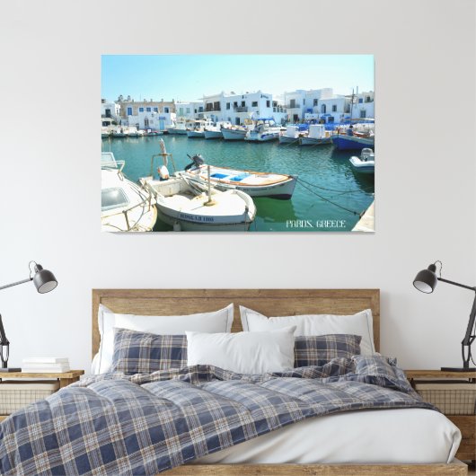 Paros, Grieks Canvas Print (Insitu (Slaapkamer))