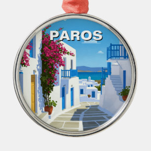 Paros Griekse Eiland Reizen Metalen Ornament