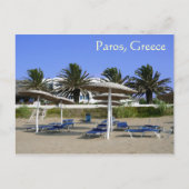 Paros Island, Briefkaart Beach Umbrellas (Voorkant)