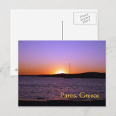 Paros Island, Griekenland, Sunset Sail Briefkaart (Voorkant / Achterkant)