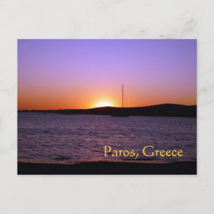Paros Island, Griekenland, Sunset Sail Briefkaart