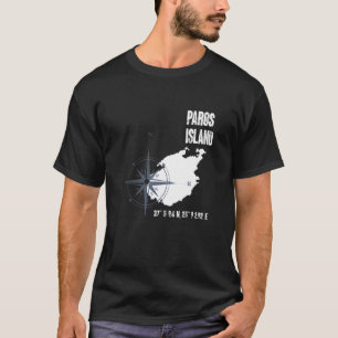 Paros Island Mediterranean Zee Coordinates Map Vac T-shirt