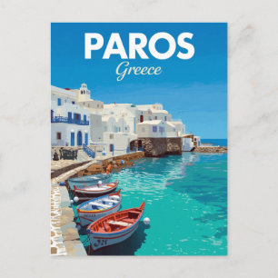 Paros Naoussa Haven Griekse Cycladen Briefkaart