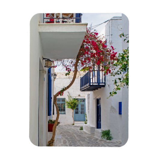 Paros Parikia Zomer Steeg Magneet (Verticaal)