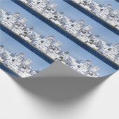 Paros Village Naoussa Island Uitzicht Cadeaupapier (Hoek)