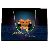 Parot Tropics Gift Bag - Liefde Groot Cadeauzakje (Achterkant)