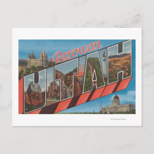 Parowan, UtahLarge Letter ScenesParowan, UT Briefkaart (Voorkant)
