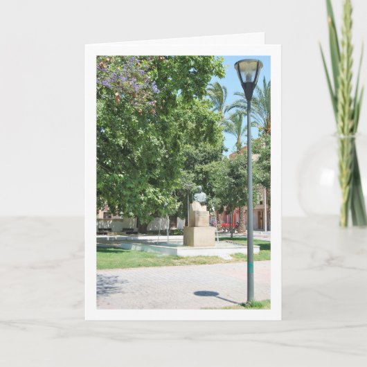 Parque de la Bombilla Statue, Lliria, Valencia Kaart (Voorkant)