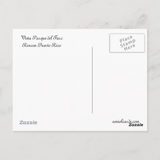 Parque del Faro Rincon Briefkaart (Achterkant)