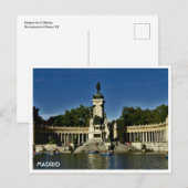 Parque El Retiro, Madrid Briefkaart (Voorkant / Achterkant)