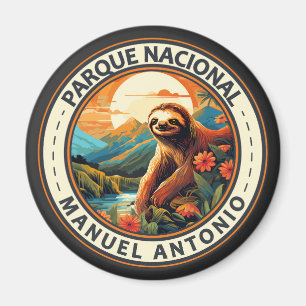 Parque Nacional Manuel Antonio Sloth Travel Art Magneet