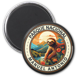 Parque Nacional Manuel Antonio Sloth Travel Art Magneet