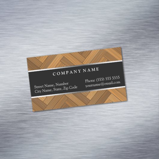 Parquet Floor Magnetic Visitekaartje Magnetisch Visitekaartje (Voorbeeld)