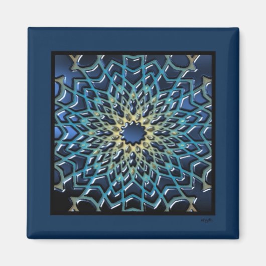 Parquet Magnet - Navy Blue (Voorkant)