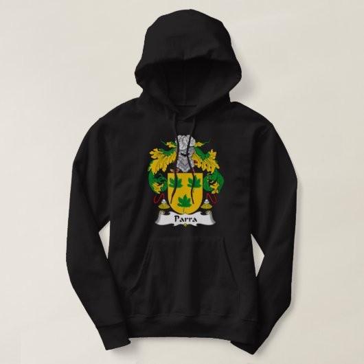Parra Coat of Arms Family Crest Hoodie (Design voorkant)