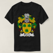 Parra Coat of Arms Family Crest T-shirt (Design voorkant)