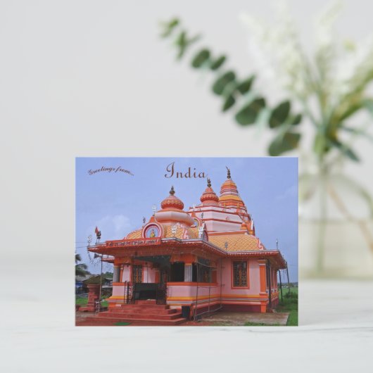 Parra Mahadev Temple Goa India Briefkaart (Staand voorkant)