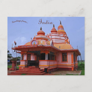 Parra Mahadev Temple Goa India Briefkaart