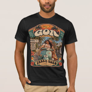 Parra Road — Meisje op Fiets, Goa's Iconische Kust T-shirt