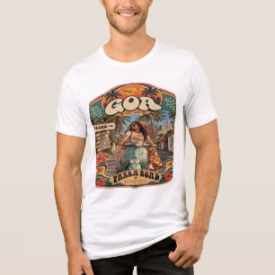 Parra Road — Meisje op Fiets, Goa's Iconische Kust Tri-Blend Shirt