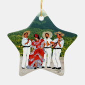 Parranda Jíbara Keramisch Ornament (Voorkant)
