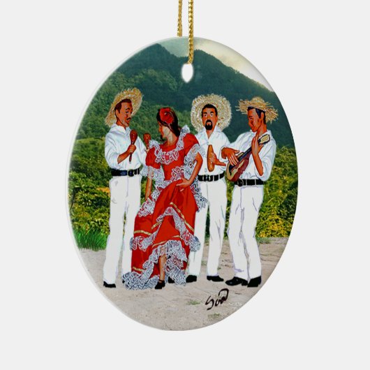 Parranda Jíbara Keramisch Ornament (Rechts)