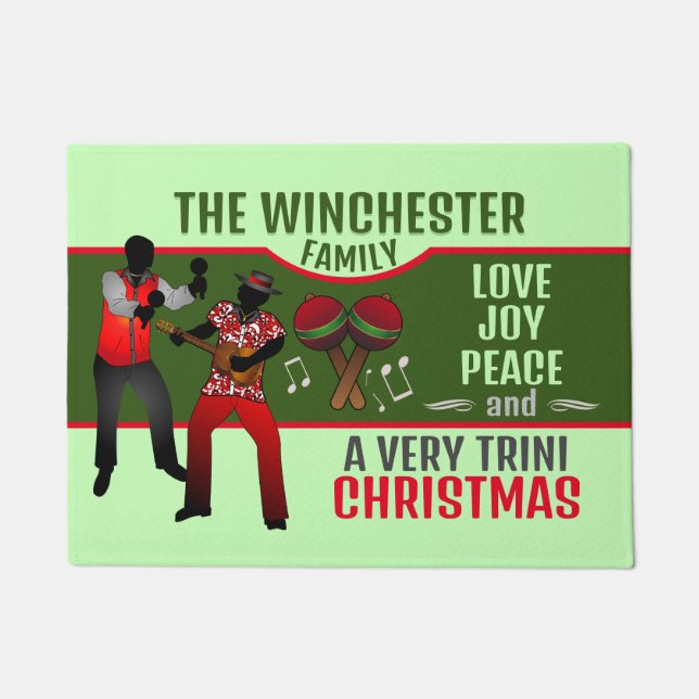 PARRANDEROS MET EEN HELEMAAL Tini-Kerstmis Deurmat (Voorkant)