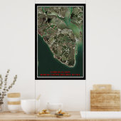 Parris Island South Carolina Satellite Poster Map (Keuken)