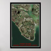 Parris Island South Carolina Satellite Poster Map (Voorkant)