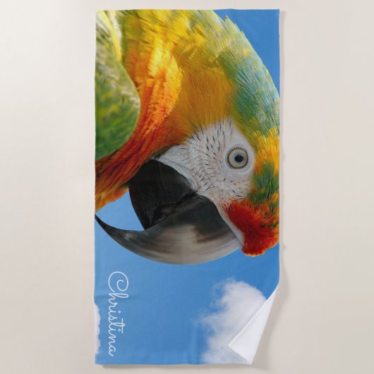 Parrot Aangepaste badhanddoek (Voorkant)
