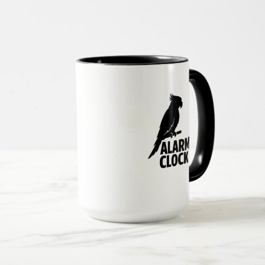 Parrot Alarm Clock Funny Pet Owner Mug Mok (Voorkant rechts)
