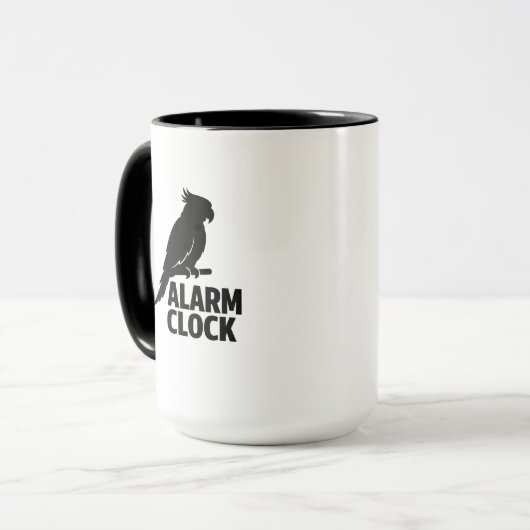 Parrot Alarm Clock Funny Pet Owner Mug Mok (Voorkant links)