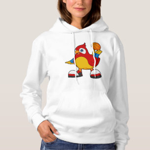 Parrot als Basketball-speler met Basketball Hoodie