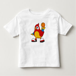 Parrot als Basketball-speler met Basketball Kinder Shirts