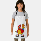 Parrot als Basketball-speler met Basketball Schort (Insitu)